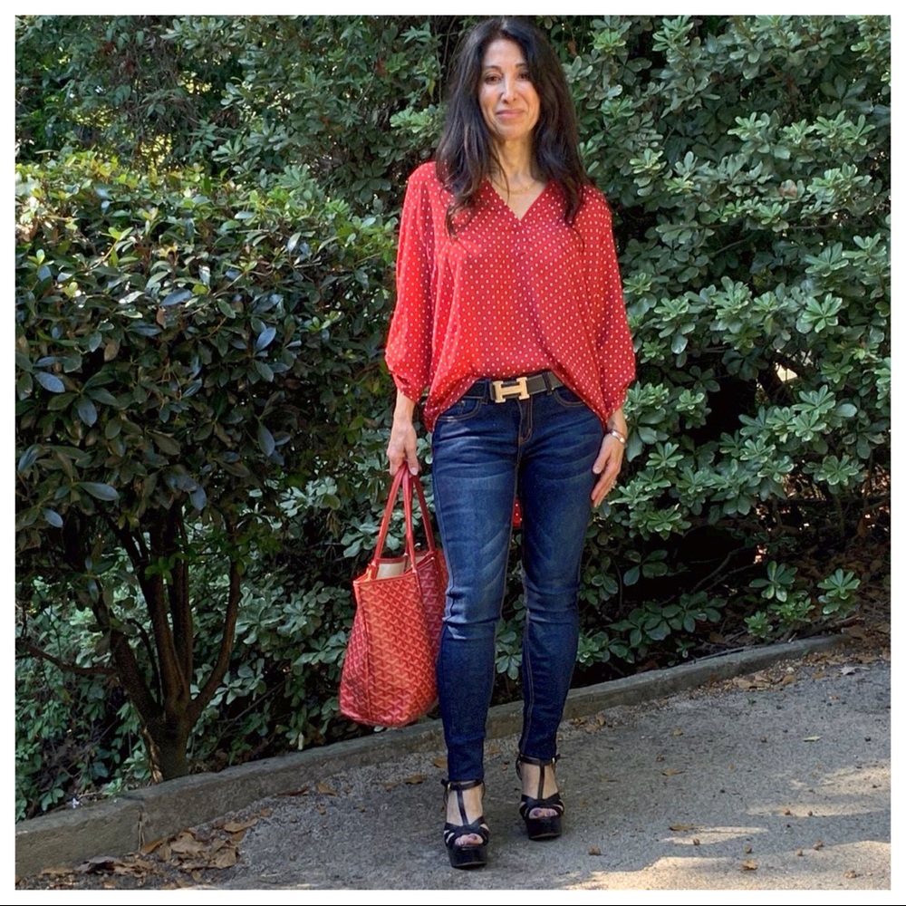 ✨LAST ONE✨Red polka dot tunic top - Picture 7 of 8